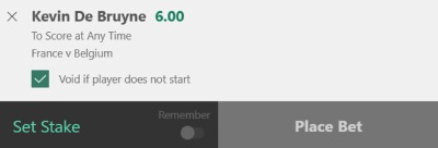 France vs Belgium bet builder