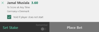 Germany v Denmark bet builder