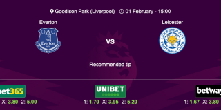 Everton vs Leicester City 01 February