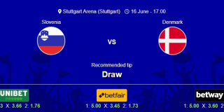 Slovenia vs Denmark 16/06/2024