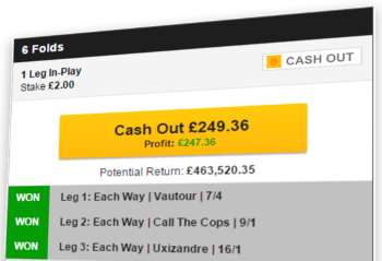 The Cash-out function at Betfair